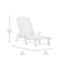 Flash Furniture White Adjustable Chaise Lounger with Cupholder, 2PK 2-LE-HMP-2017-414-WT-GG - alternate 10